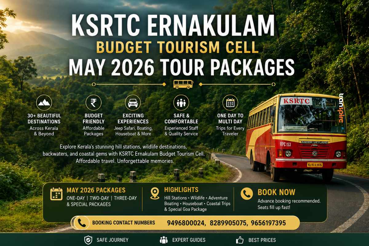 KSRTC Ernakulam May 2026 Tour Packages (Ullasa Yaathra)