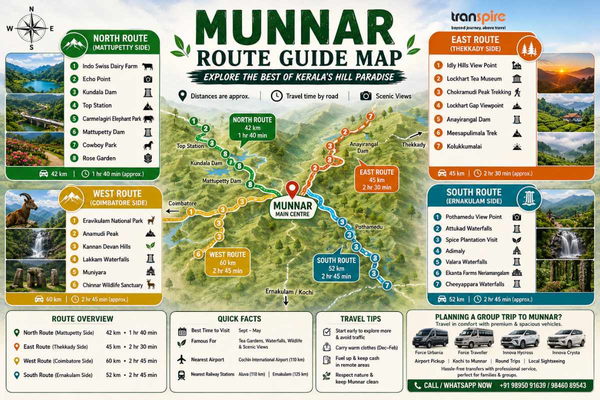 Munnar Complete Route Map Guide