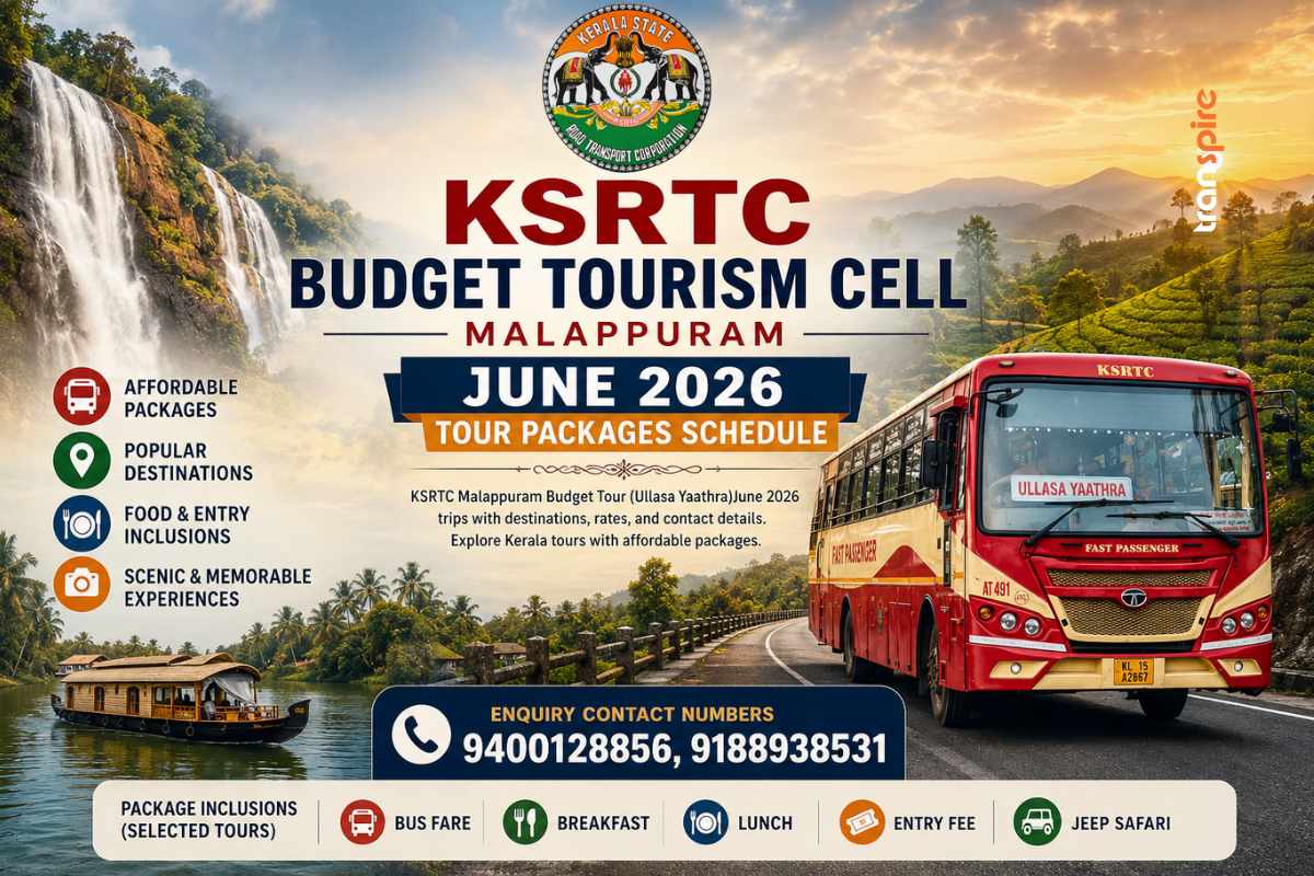 KSRTC Malappuram June 2026 Budget Tour (Ullasa Yaathra) Schedule
