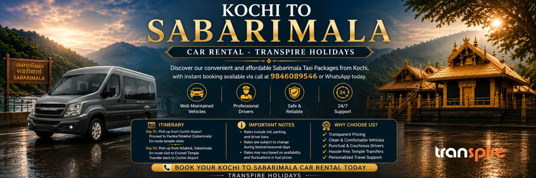 Kochi To Sabarimala Car Rental
