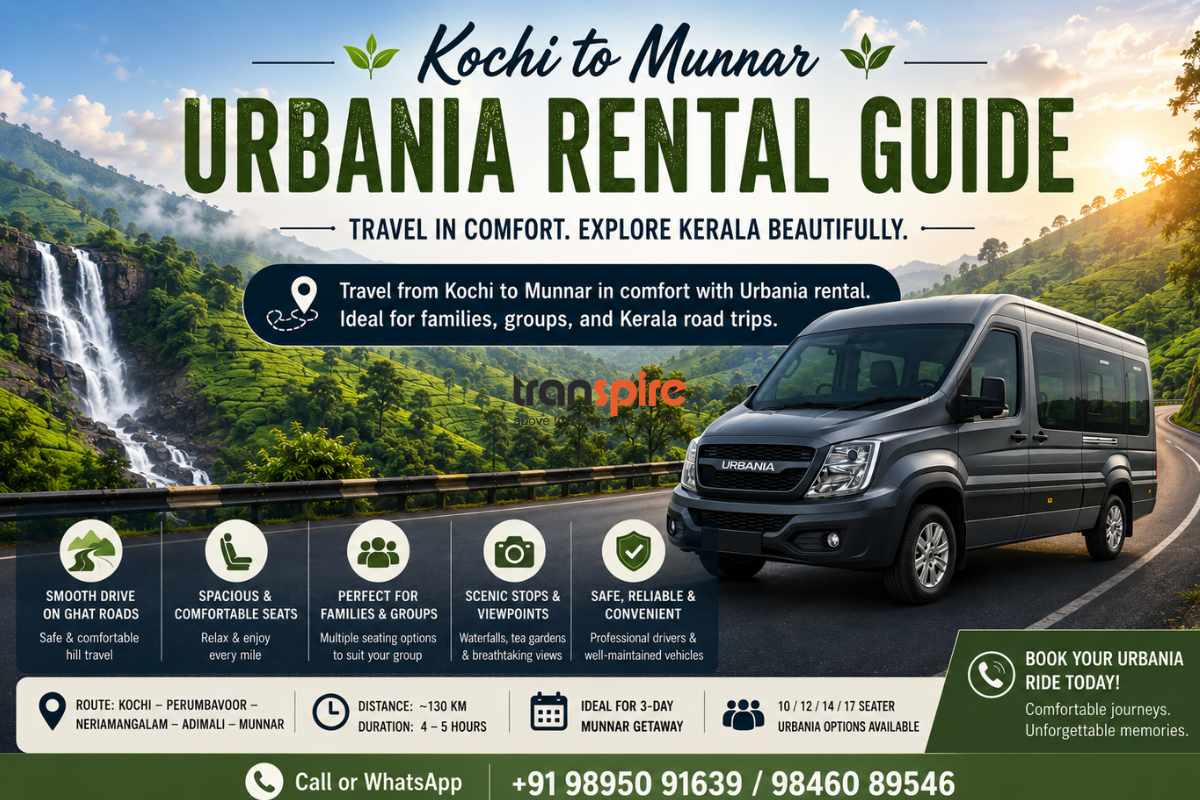 Kochi to Munnar Urbania Rental Guide