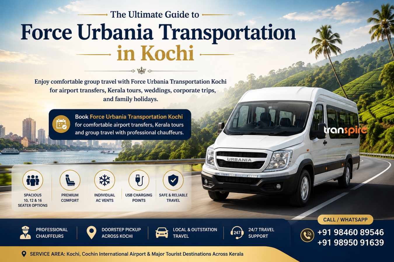 Force Urbania Transportation Kochi for group travel in Kerala