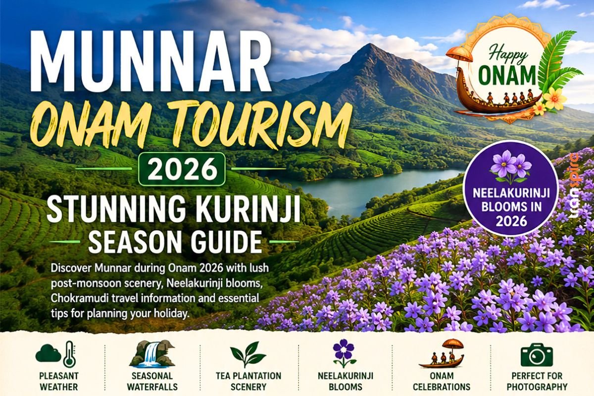 Munnar Onam Tourism 2026 with Neelakurinji flowers at Chokramudi hills