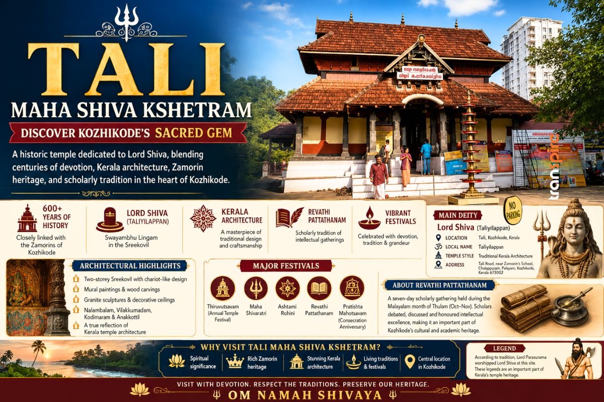 Tali Maha Shiva Kshetram historic Lord Shiva temple in Kozhikode Kerala